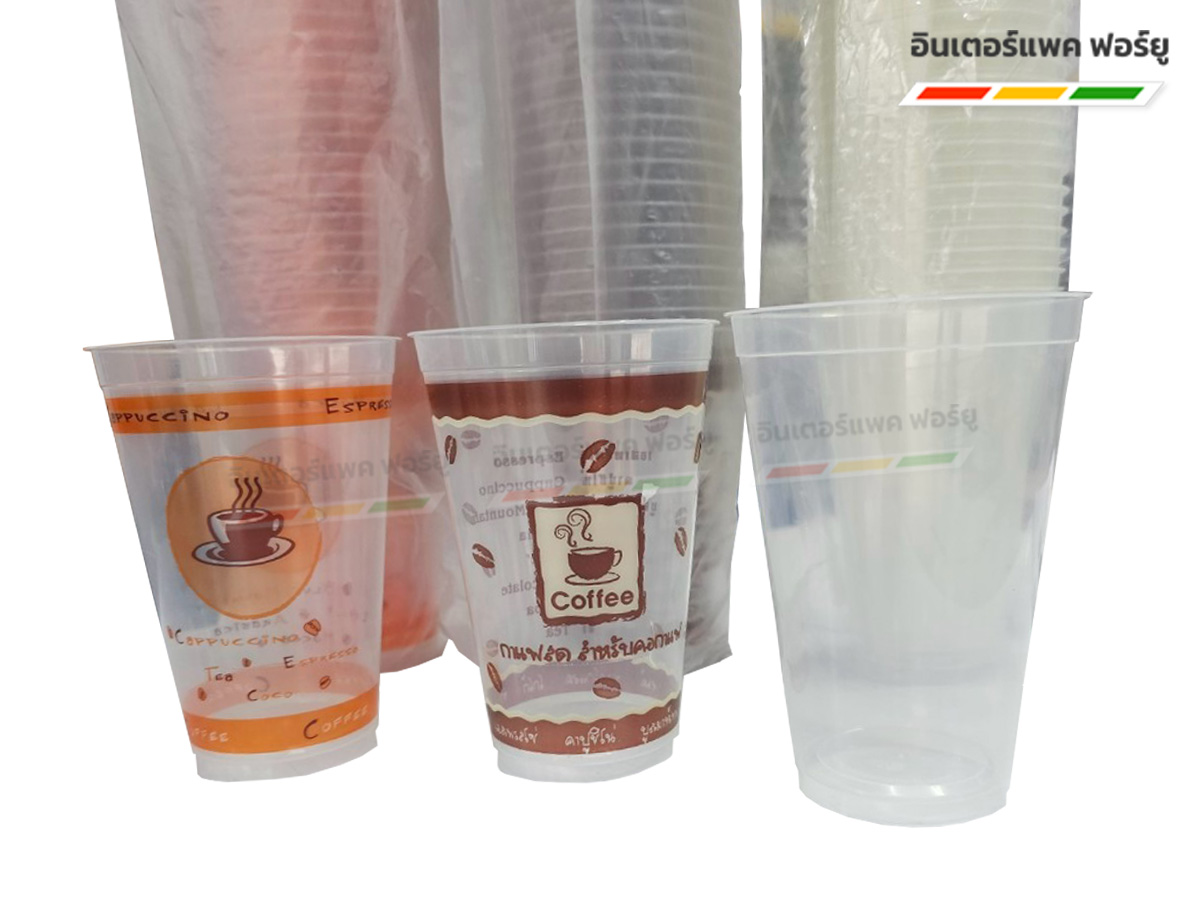 แก้ว PP BJM ใส,พิมพ์ลาย16 oz.